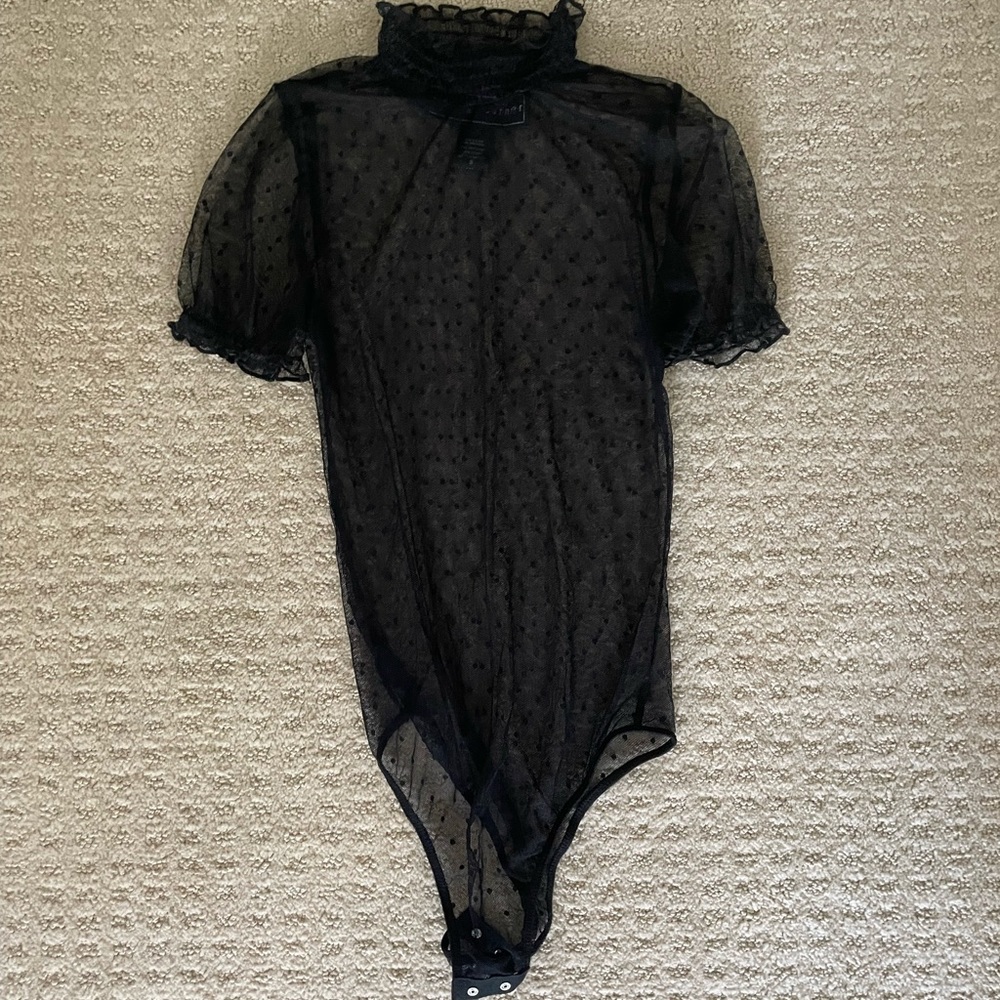 Polly & Esther black sheet dotted bodysuit